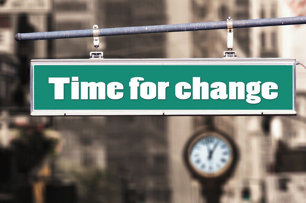 Time for Change sign post